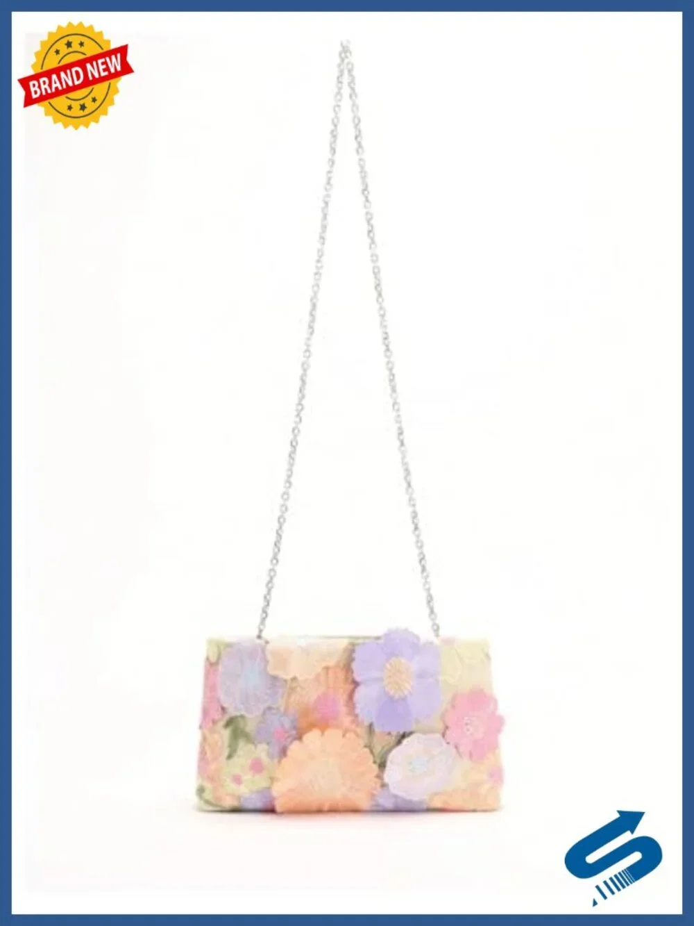 Floral Clutch Purse Women Y2k Lightweight Magnet Wallet Crossbody Bag